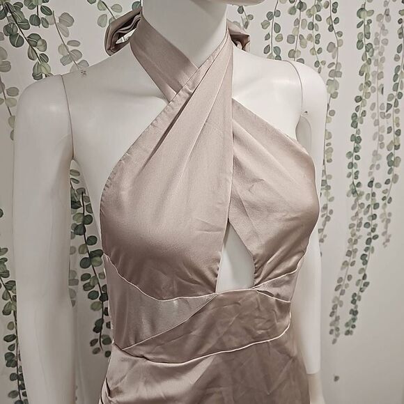 Show Me Your MuMu Adele Halter Maxi Dress Sz S - Picture 5 of 11